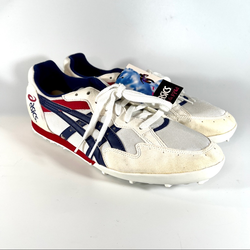 Asics Harrier ‘96 GN505 Running Track/Field Shoes Men's Size 11 White/Navy/Red